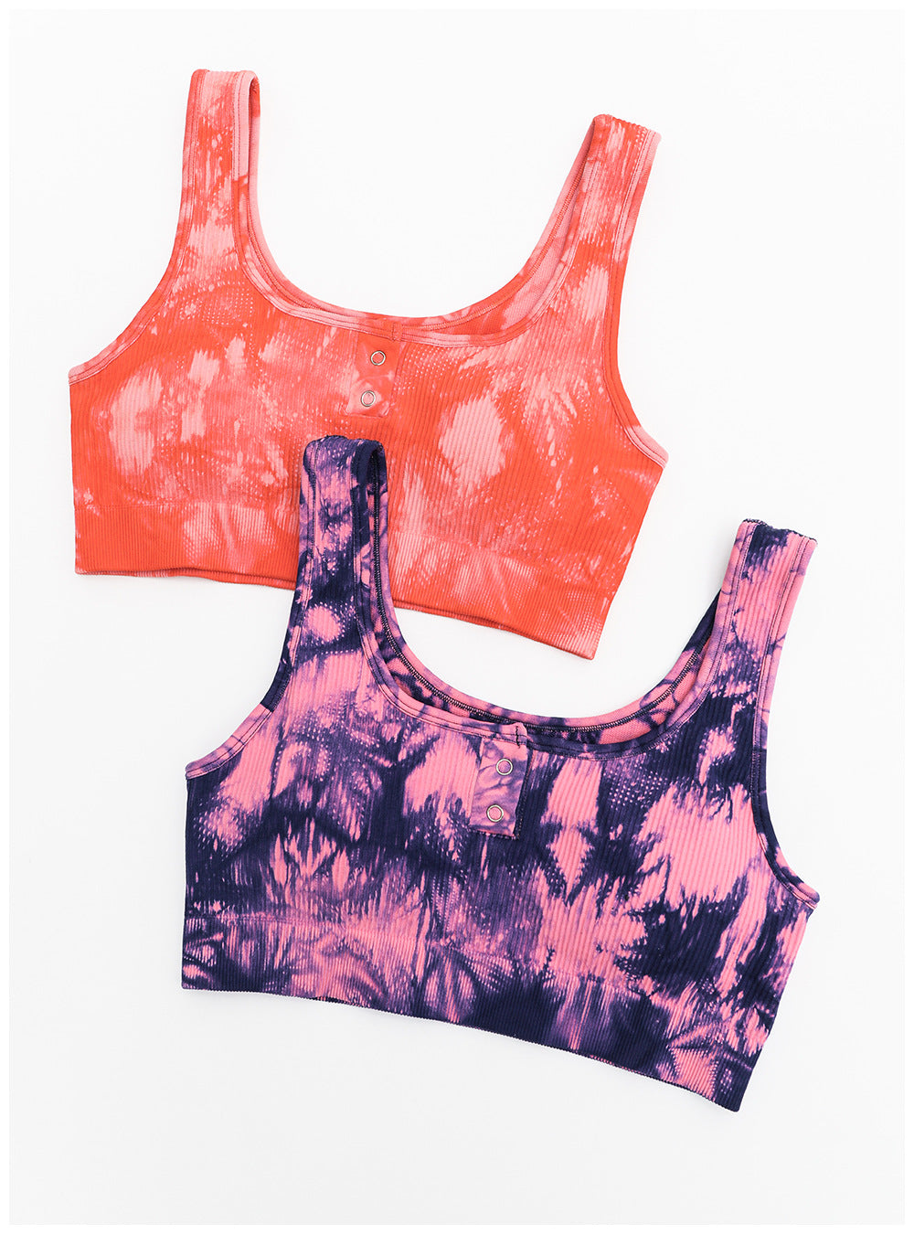 DIANA GUIDA PADDED TIE DYED SEAMLESS SPORTS BRA AND LEGGINGS SET